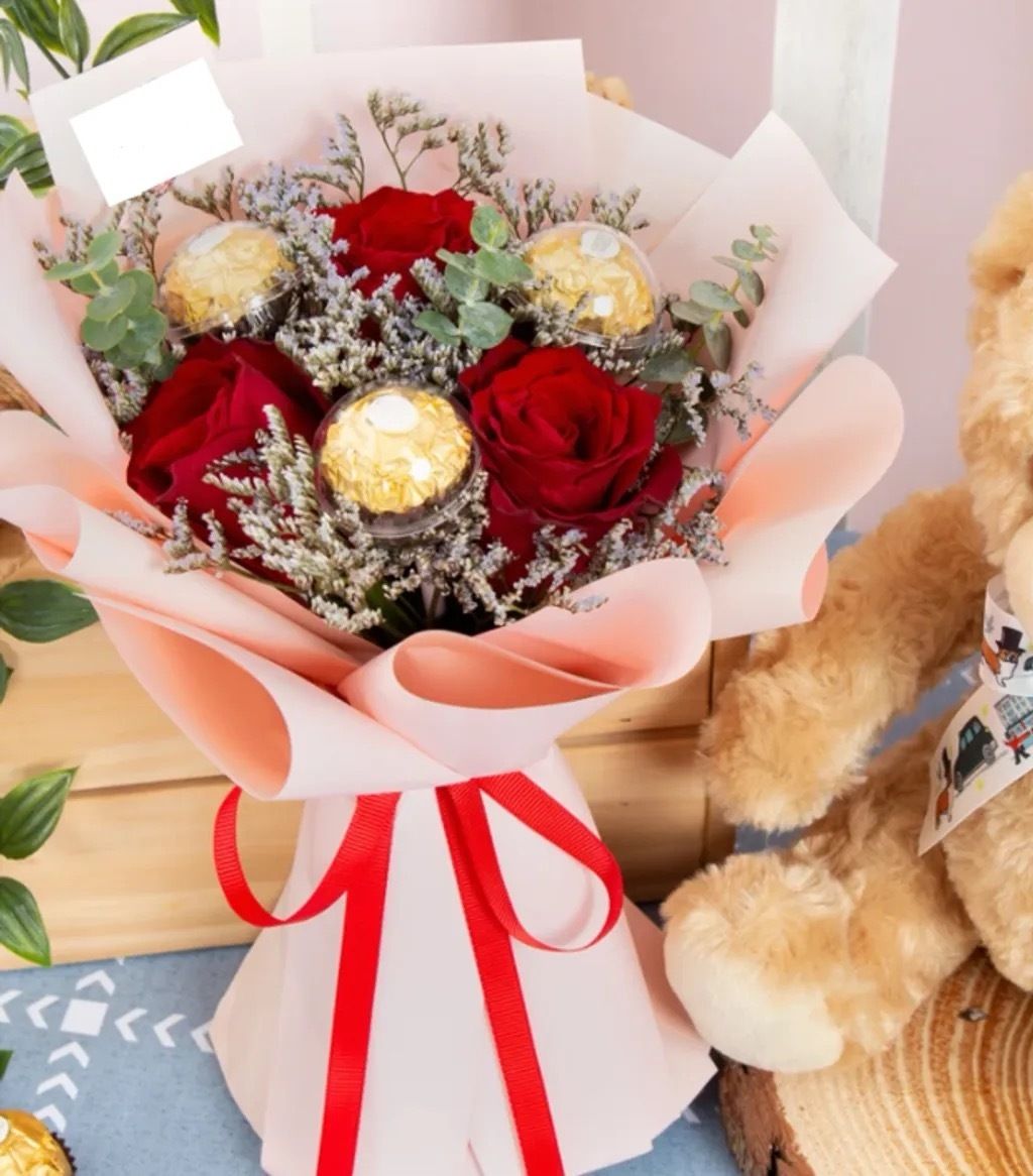 Chocolate and Roses Bouquet 67