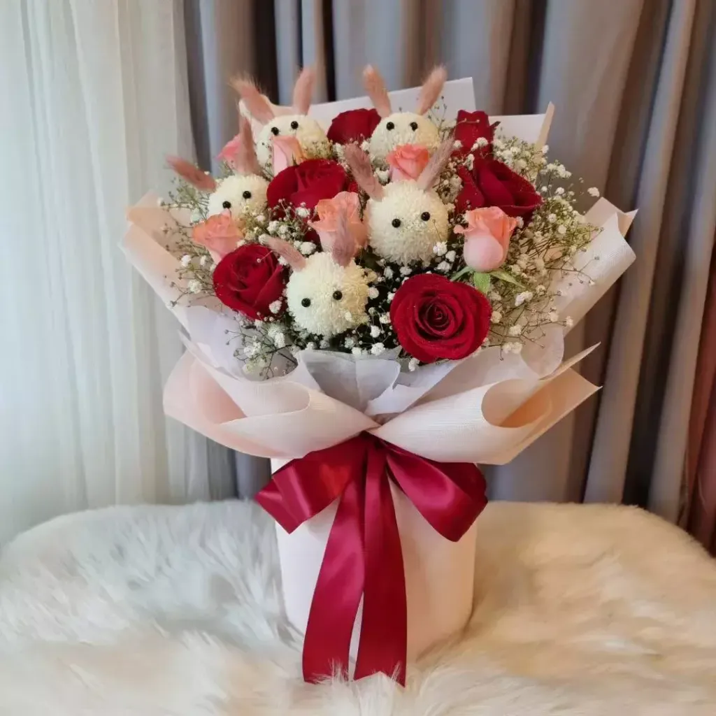 Pingpong Bunny Bouquet