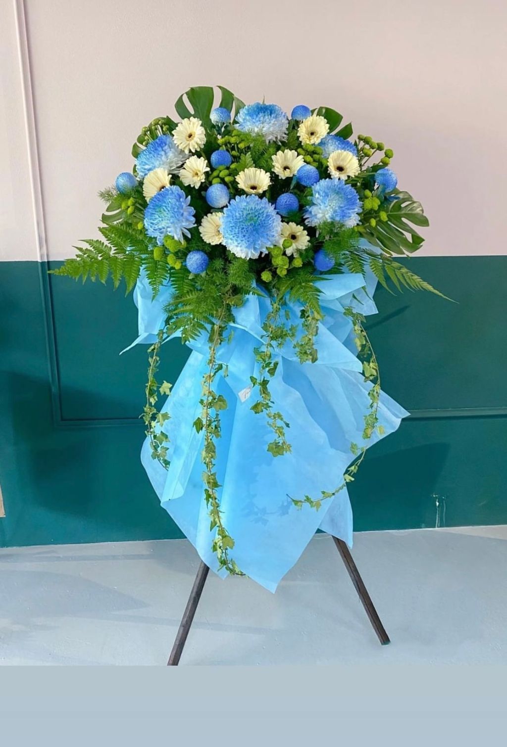 Blue Theme Sympathy Flower