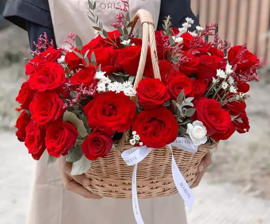 50 Roses In The Basket
