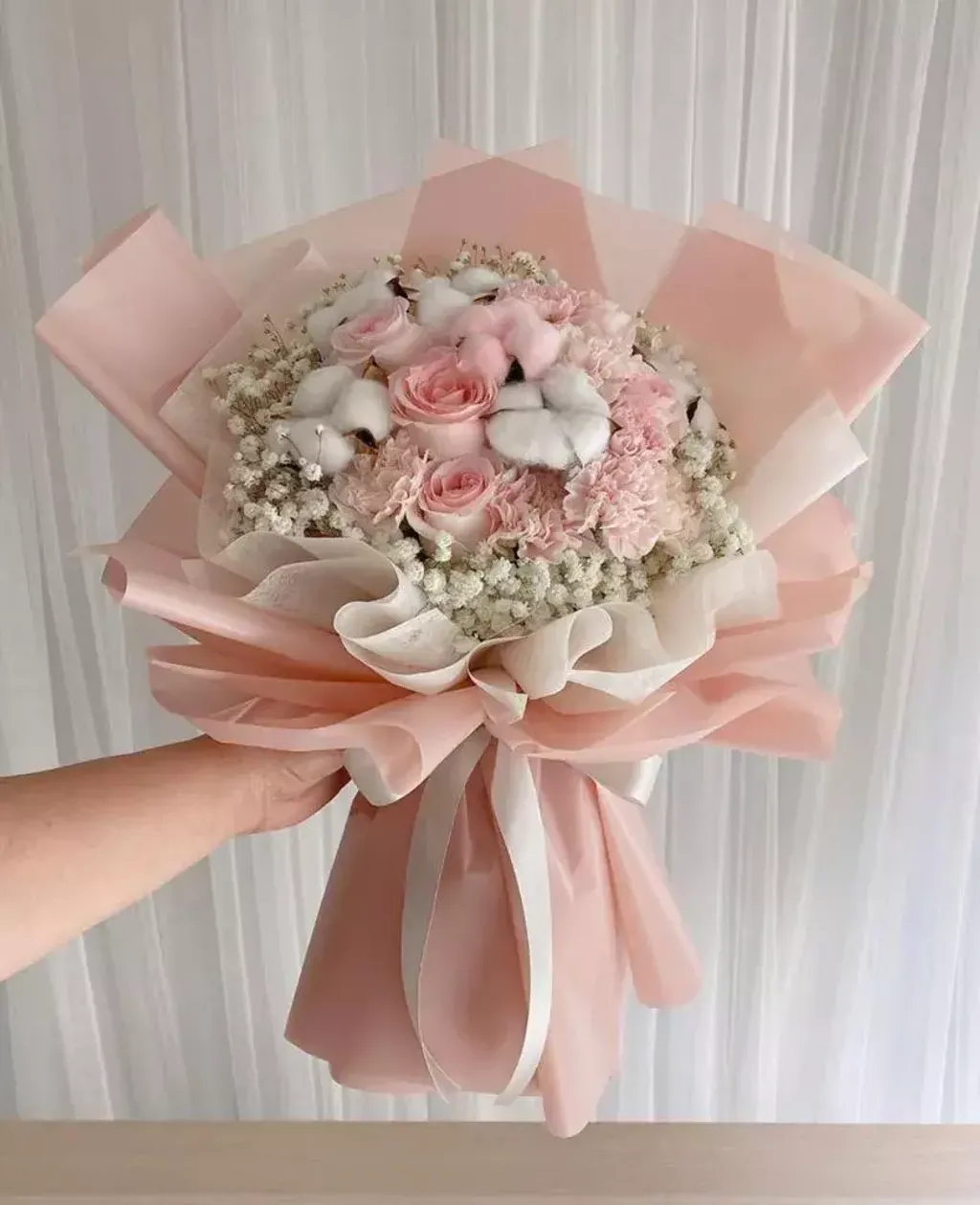 Pink Cotton Bouquet