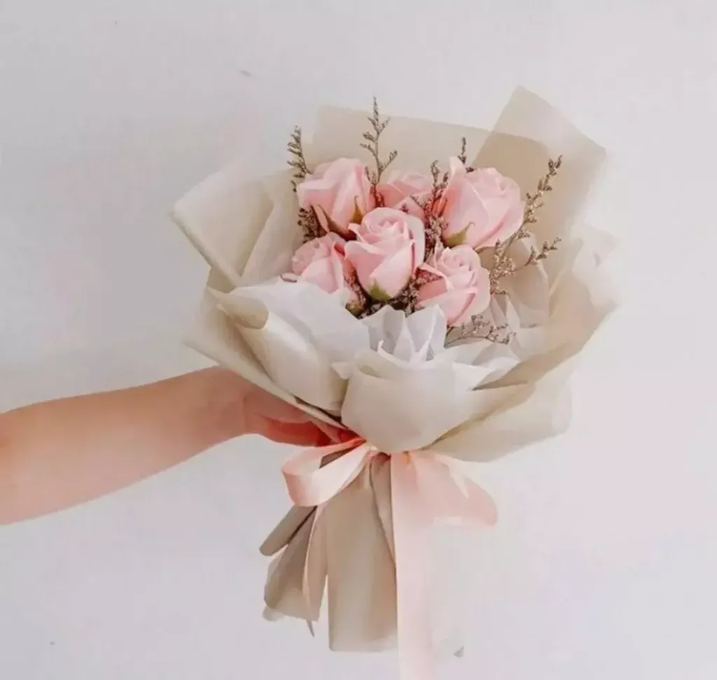 Soap Pink Flower Bouquet