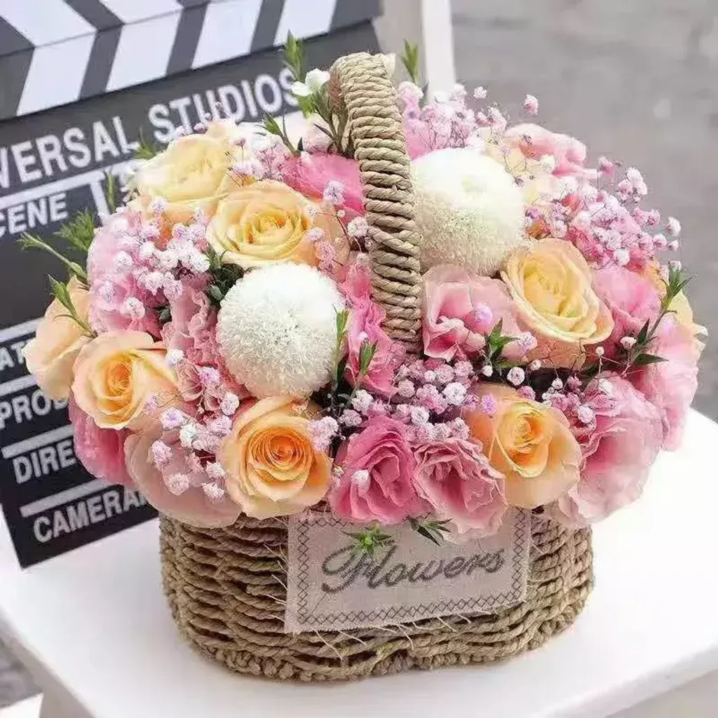 Flower Basket Champagne