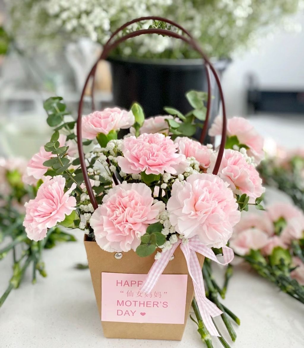 Pink Carnation Bucket 02
