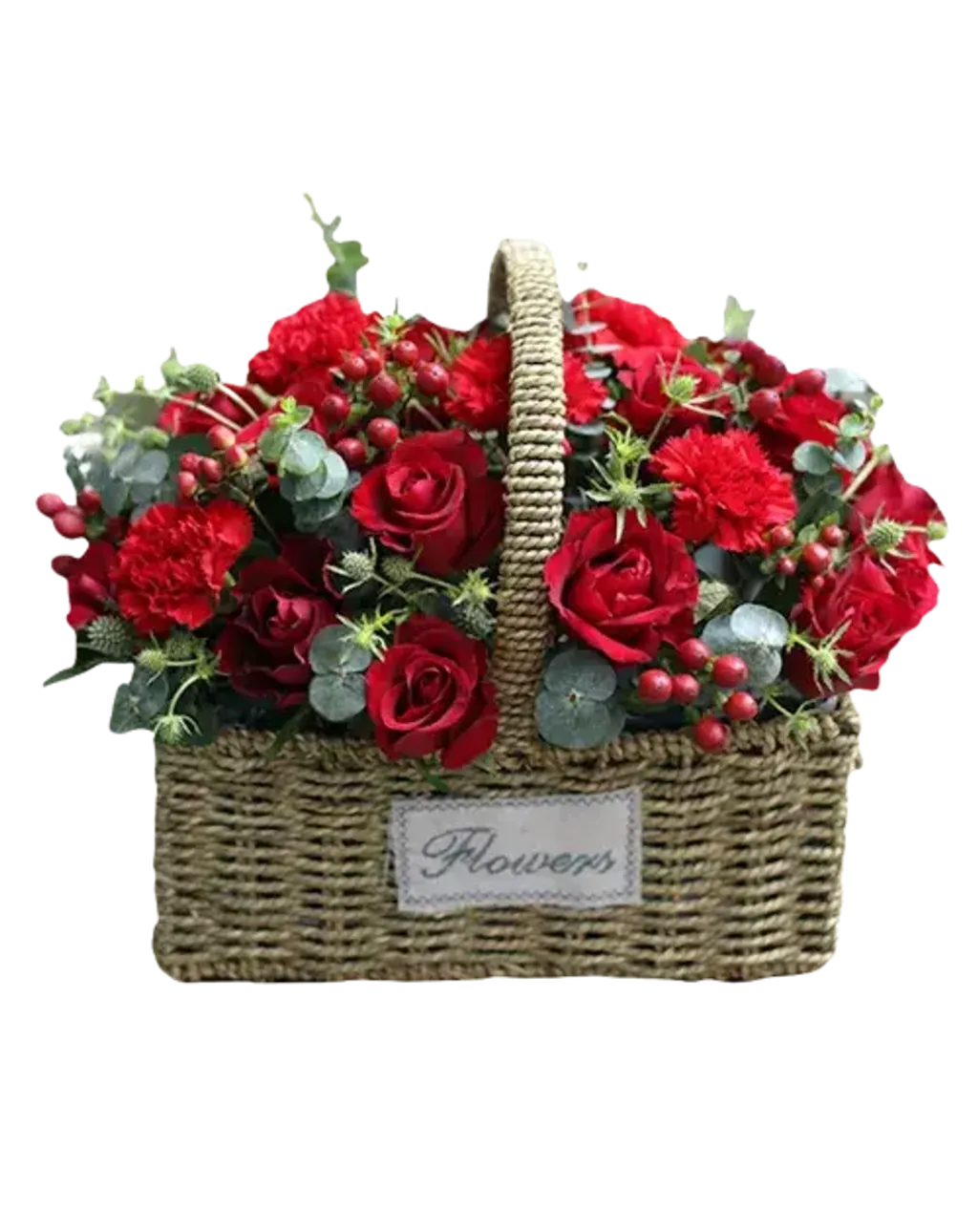 Rose Berries Flower Basket 03