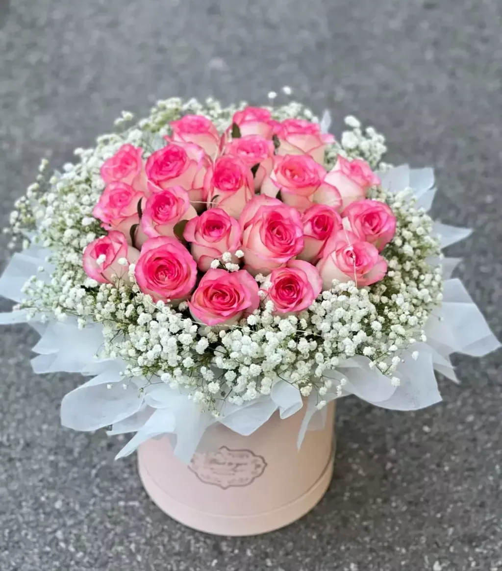 20 Pink Roses Box