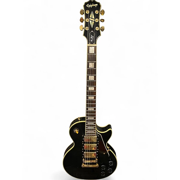 Used Epiphone Les Paul Custom Black Solid Body Electric Guitar