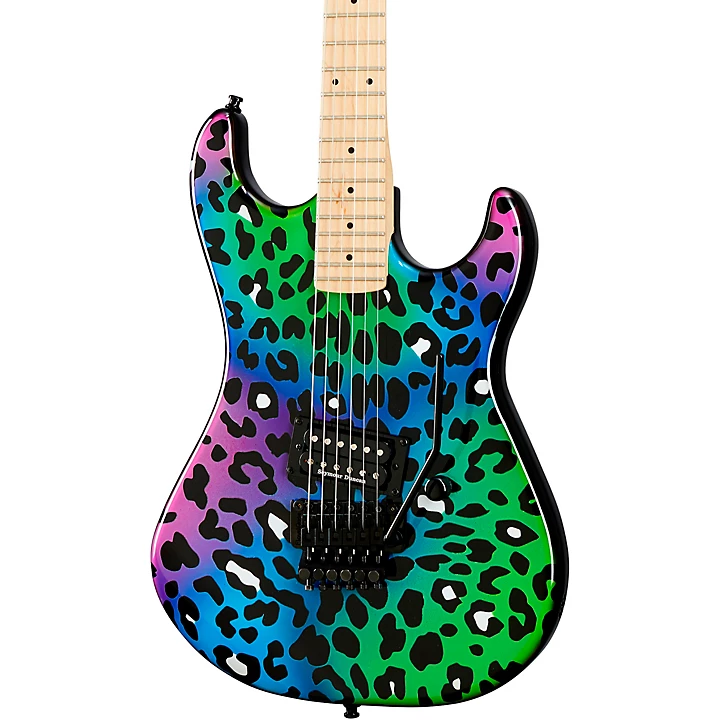 Baretta Feral Cat Custom Graphic Electric Guitar Rainbow Leopard