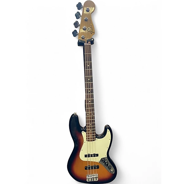 Used Fender Standard Jazz Bass 3 Tone Sunburst Electric Bass Guitar