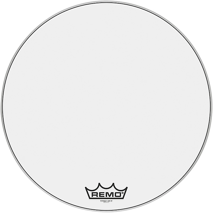 Powermax Ultra White Crimplock Bass Drum Head 28 in
