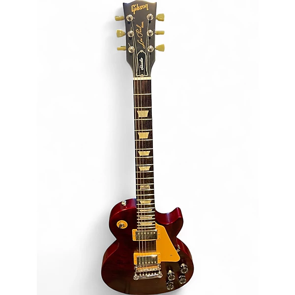 Used Gibson Les Paul Studio Crimson Red Trans Solid Body Electric Guitar
