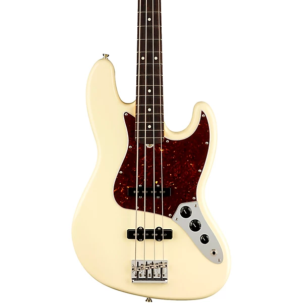 American Professional II Jazz Bass Rosewood Fingerboard Olympic White