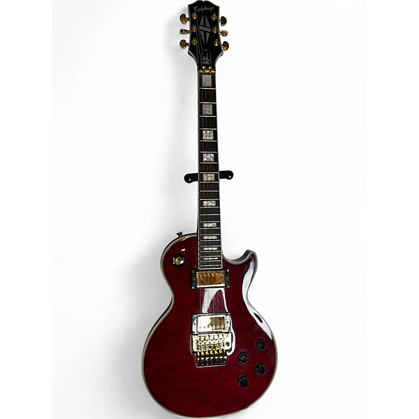 Used Epiphone alex Lifeson Les paul RED WINE Solid Body Electric Guitar