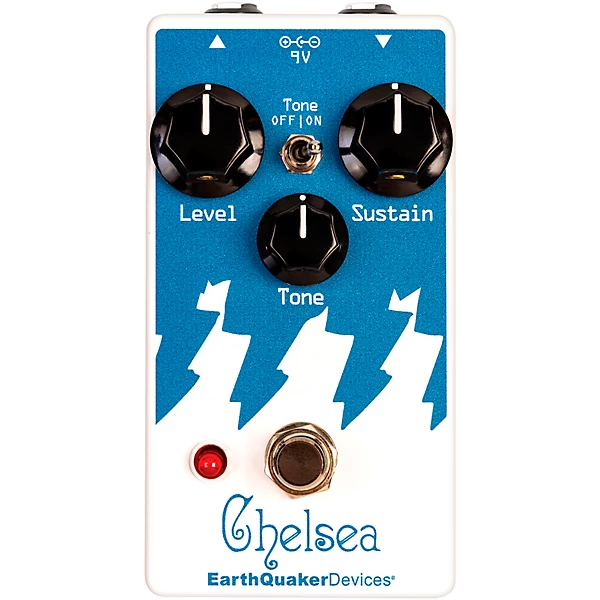 Chelsea Low End Fuzz Driver Effects Pedal White and Blue