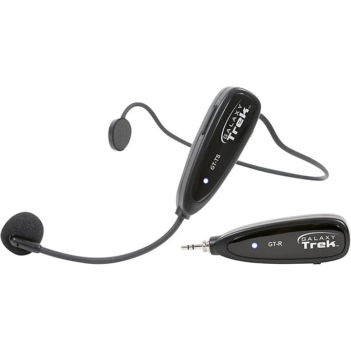 Galaxy Trek GT S Portable Wireless Headset Microphone Black