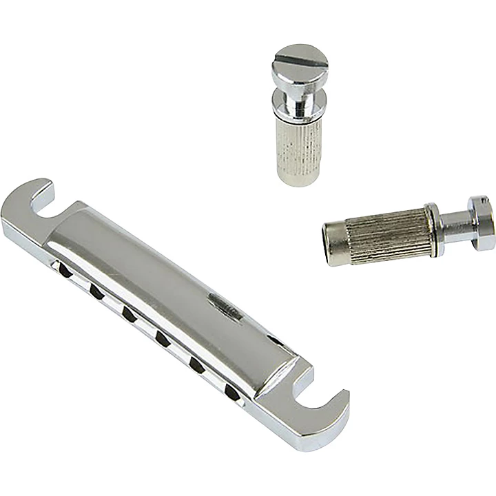 Electric Guitar Stopbar Tailpiece Assembly Chrome