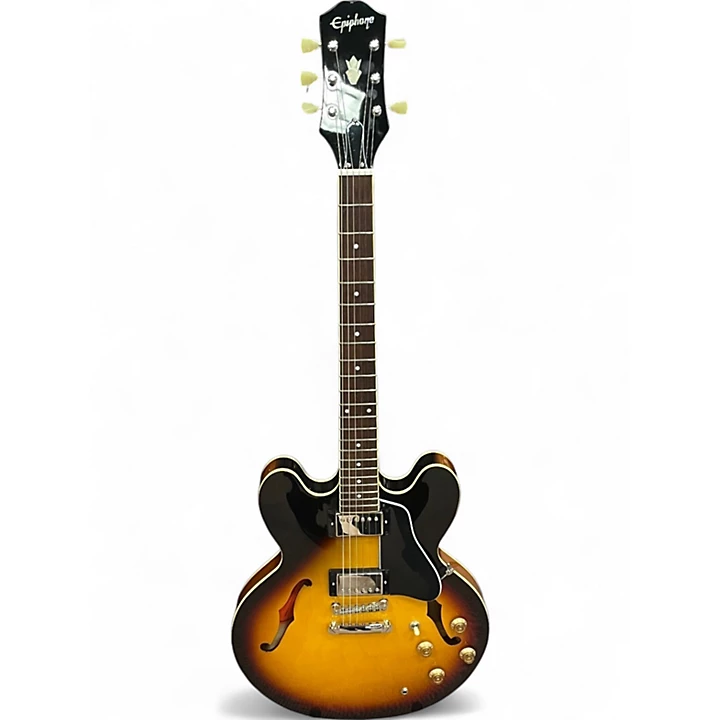 Used Epiphone ES 335 IG 2 Color Sunburst Solid Body Electric Guitar