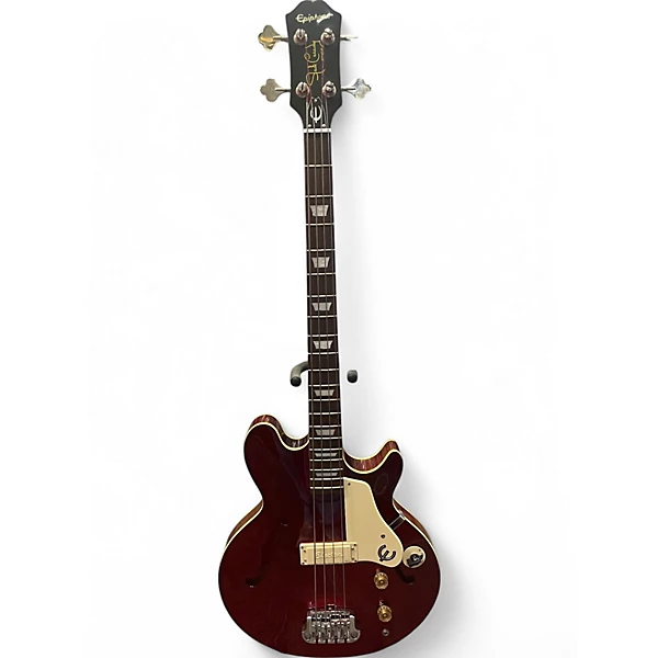 Used Epiphone Jack Casady Signature Burgundy Electric Bass Guitar