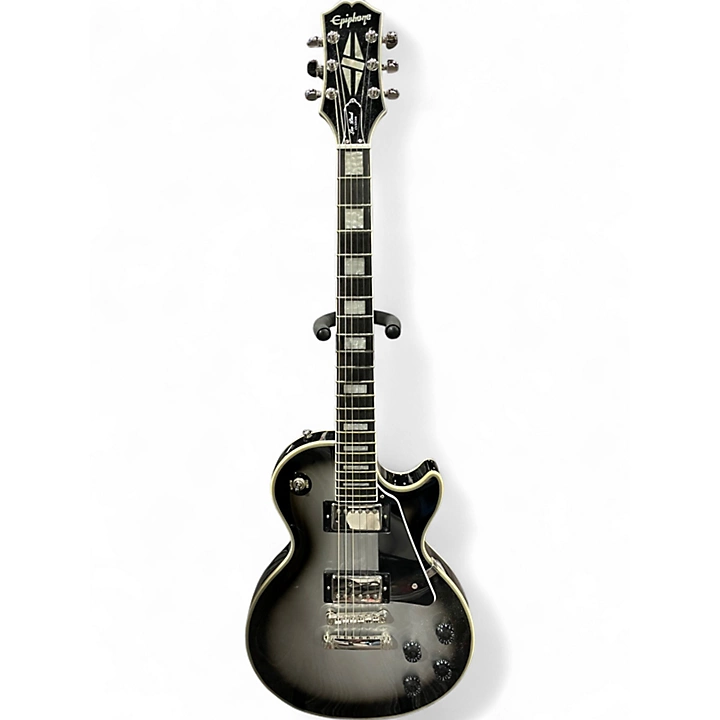 Used Epiphone Les Paul Custom Silverburst Solid Body Electric Guitar