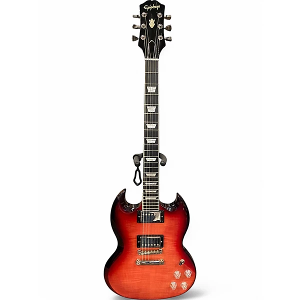 Used Epiphone SG Modern Figured Trans Red Solid Body Electric Guitar