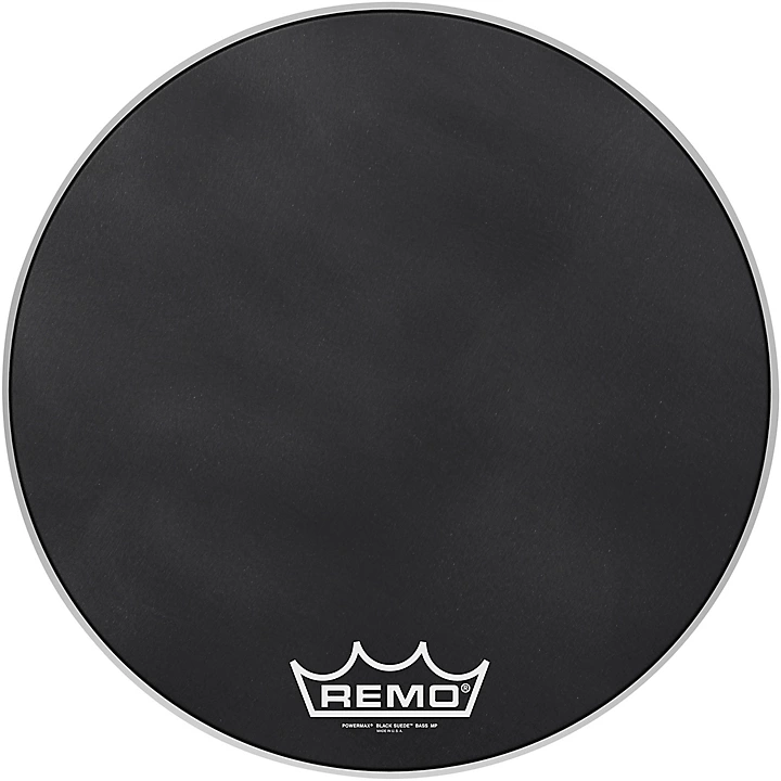 Powermax Black Suede Crimplock Bass Drum Head 22 in