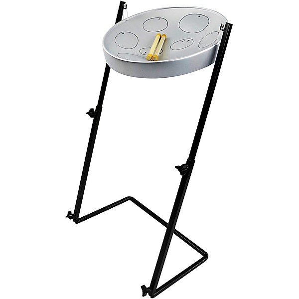 Panyard Jumbie Jam Steel Drum Kit with Metal Z Floor Stand Silver