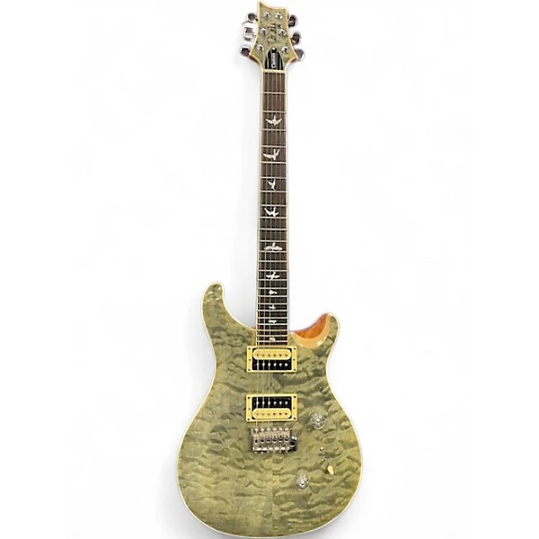Used PRS SE Custom 24 TRAMPAS GREEN Solid Body Electric Guitar