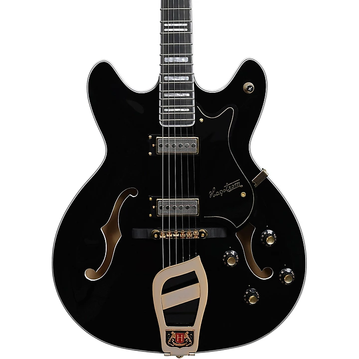 Hagstrom 67 Viking II Hollowbody Electric Guitar Level 2 Standard Black Gloss
