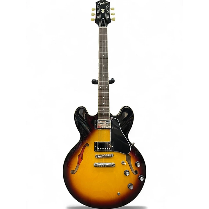 Used Epiphone ES335 3 Color Sunburst Hollow Body Electric Guitar