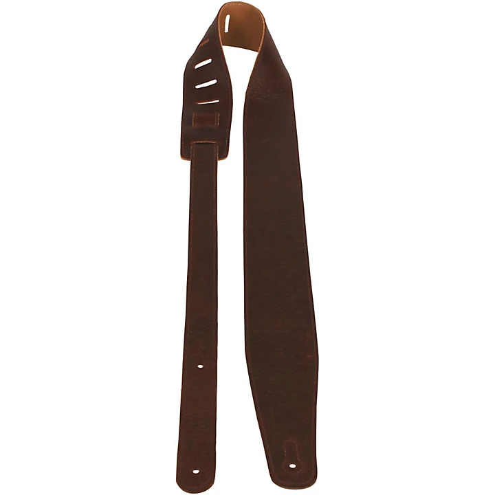 2 Soft Italian Leather Guitar Strap Coconut Brown 25 in