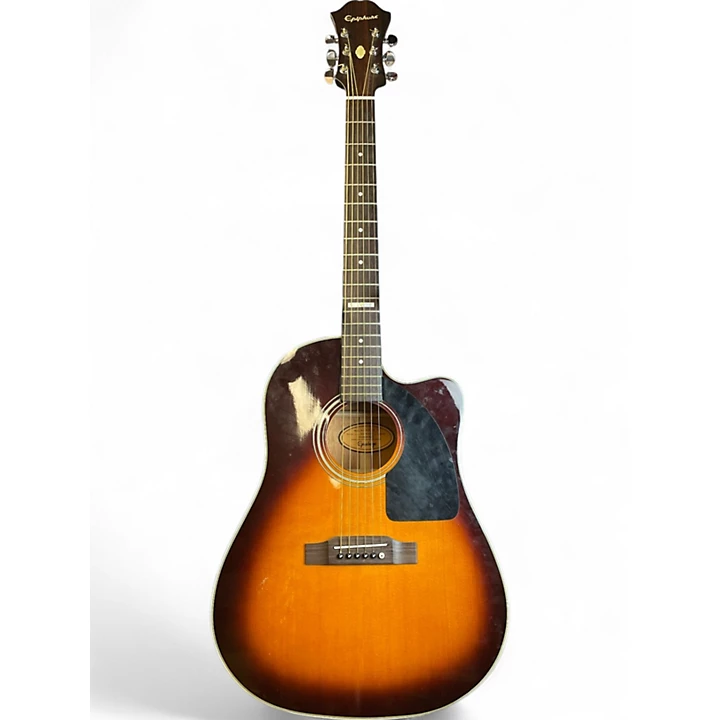 Used Epiphone aj30ce Brown Sunburst Acoustic Electric Guitar
