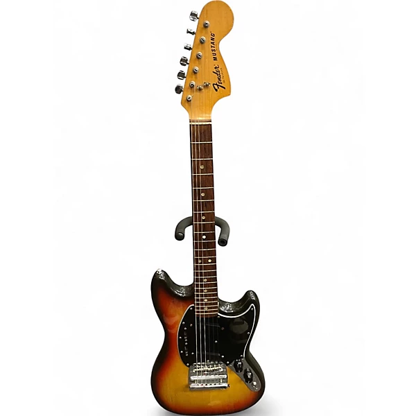 Vintage 1977 Fender Mustang Sunburst Solid Body Electric Guitar