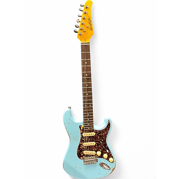 Used Sawtooth ES RELIC Blue Solid Body Electric Guitar