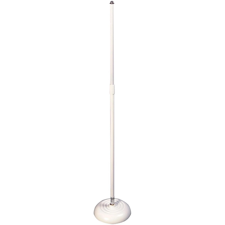Quarter Turn Round Base Microphone Stand White White