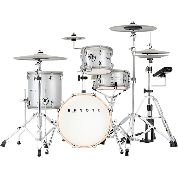 5 Acoustic Designed Electronic Drum Set White Sparkle