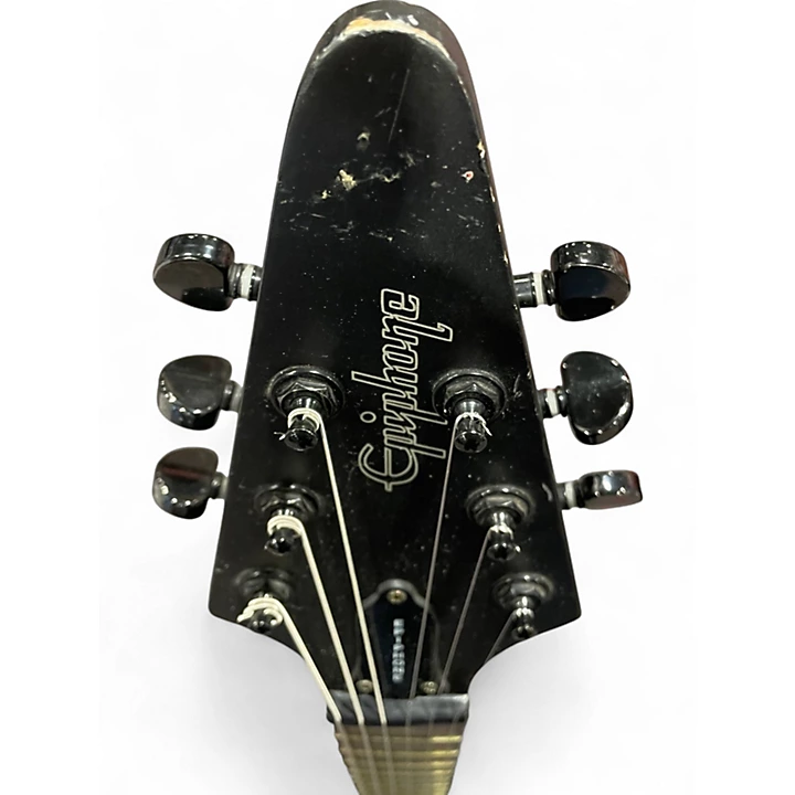 Used Epiphone Gothic V Flat Black Solid Body Electric Guitar