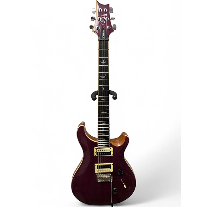 Used PRS SE Custom 24 Trans Purple Solid Body Electric Guitar