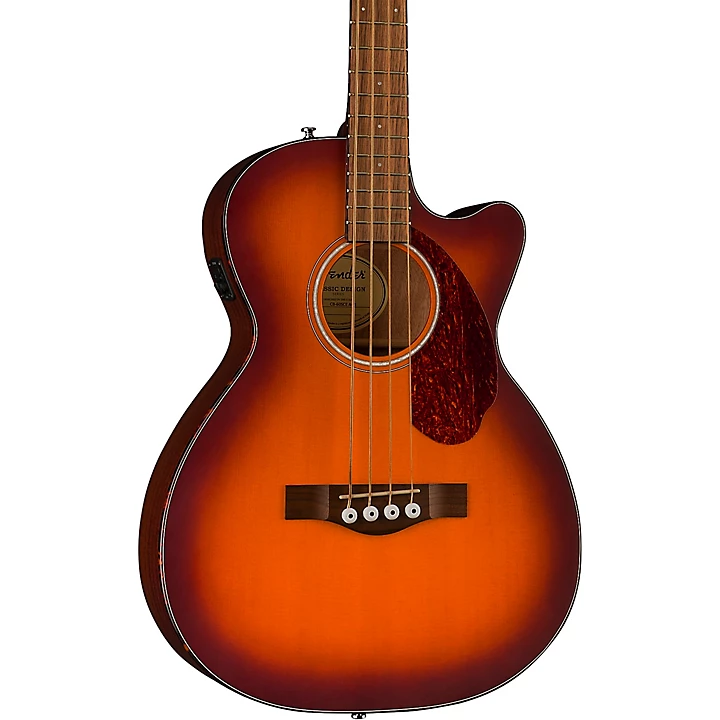 Fender CB 60SCE Acoustic Electric Bass Guitar Aged Cognac Burst