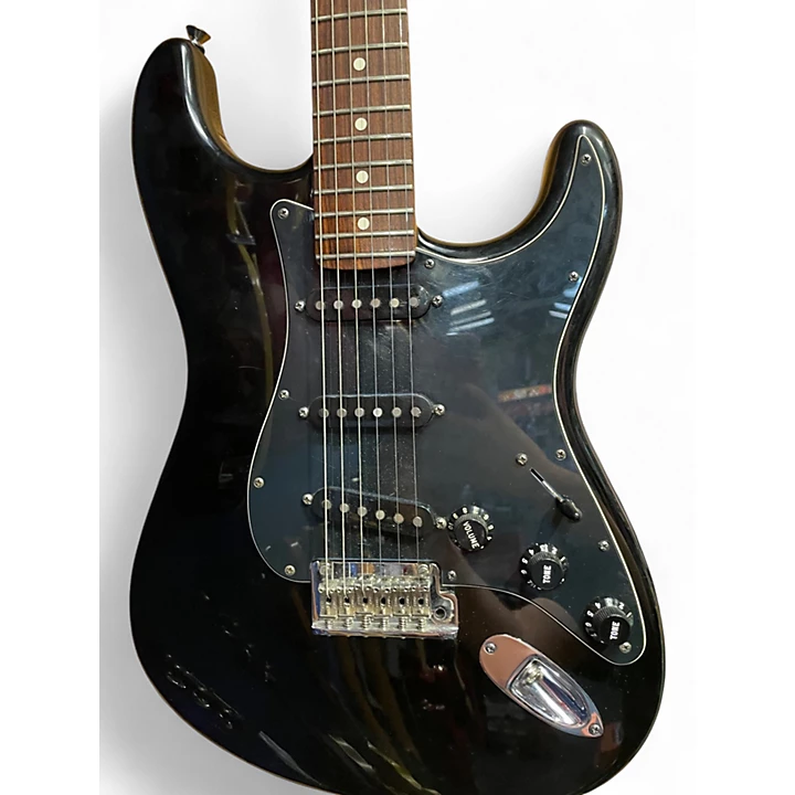 Used Fender FSR AM STD EBONY STRAT Ebony Solid Body Electric Guitar