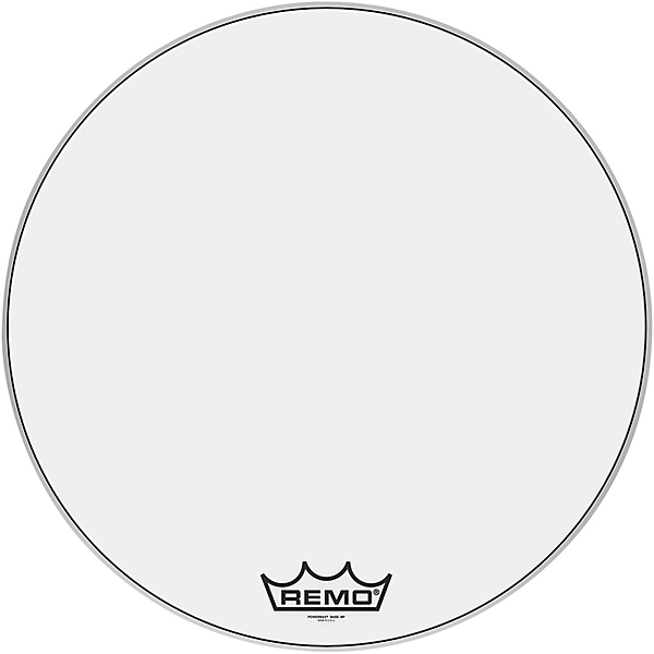 Powermax Ultra White Crimplock Bass Drum Head 28 in