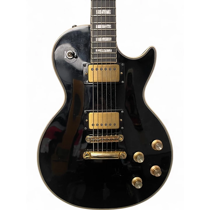 Used Epiphone MKH Les Paul Custom Black Solid Body Electric Guitar