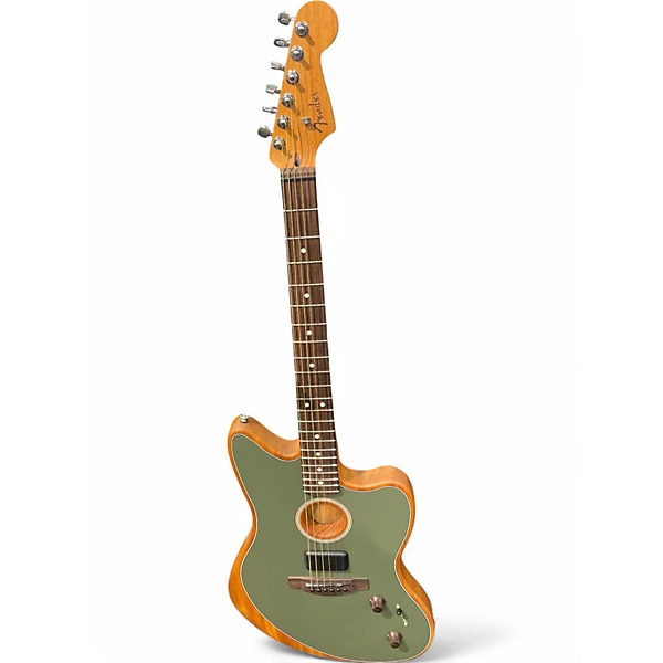 Fender Used Fender ACOUSTASONIC JAZZMASTER GREEN Acoustic Electric Guitar.gc