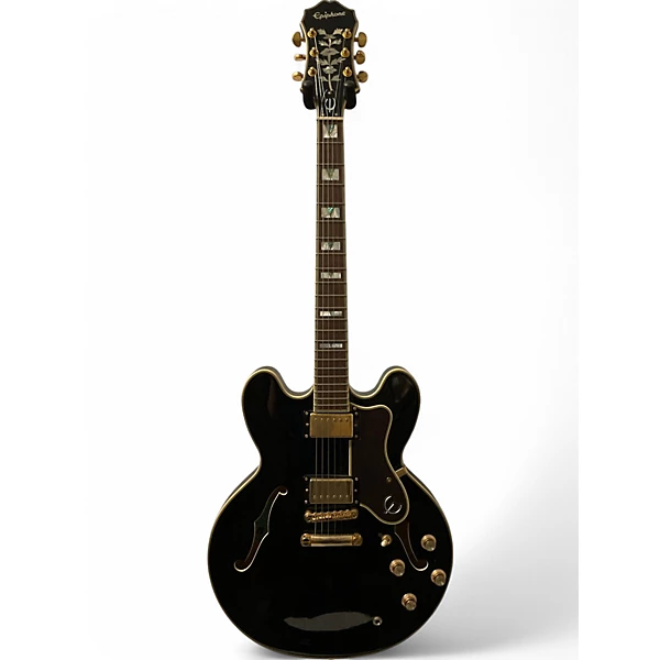 Epiphone Used Epiphone Sheraton Black Hollow Body Electric Guitar