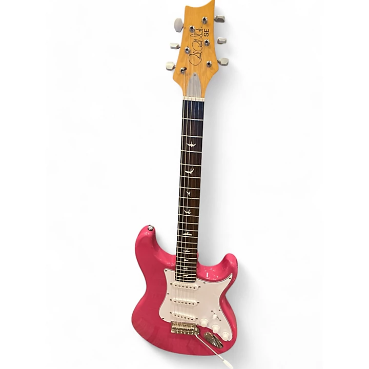 Used PRS SE Silver Sky Pink Solid Body Electric Guitar