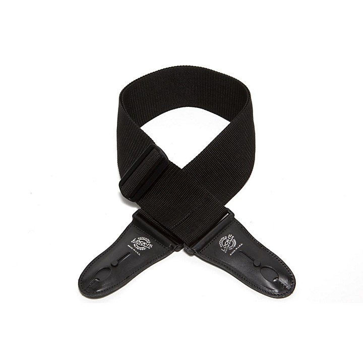 3 Locking Guitar Strap Black