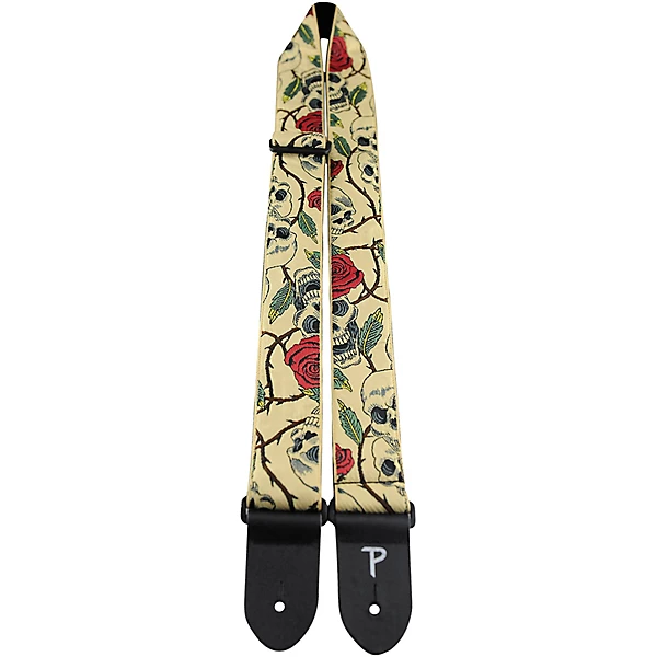 Jacquard Guitar Strap Skulls and Roses 2 in