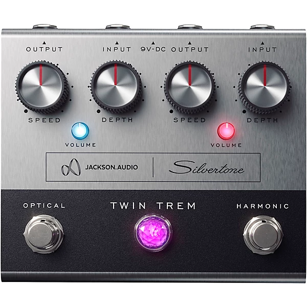 Twin Trem Analog Tremolo Effects Pedal Silver