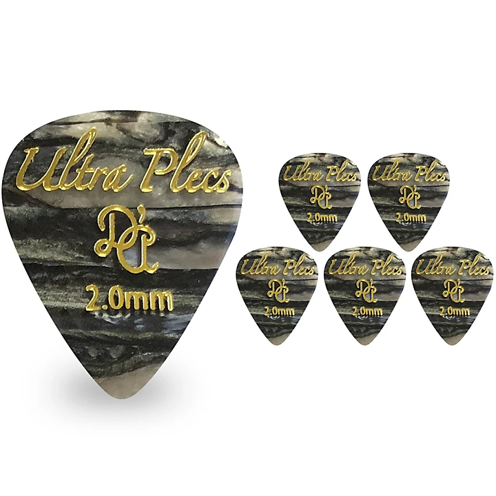 Ultra Plecs Black Oyster Picks 20 mm 6 Pack