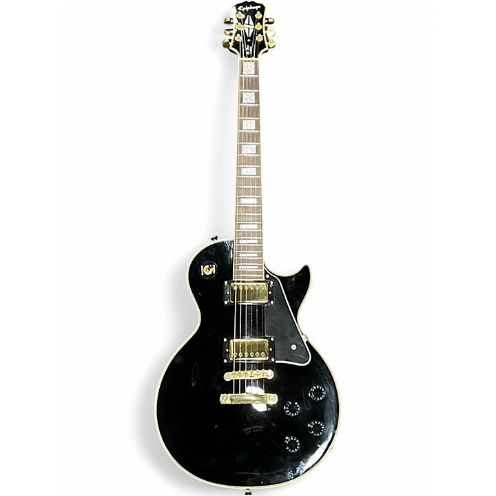 Used Epiphone Les Paul Custom BLACK Solid Body Electric Guitar