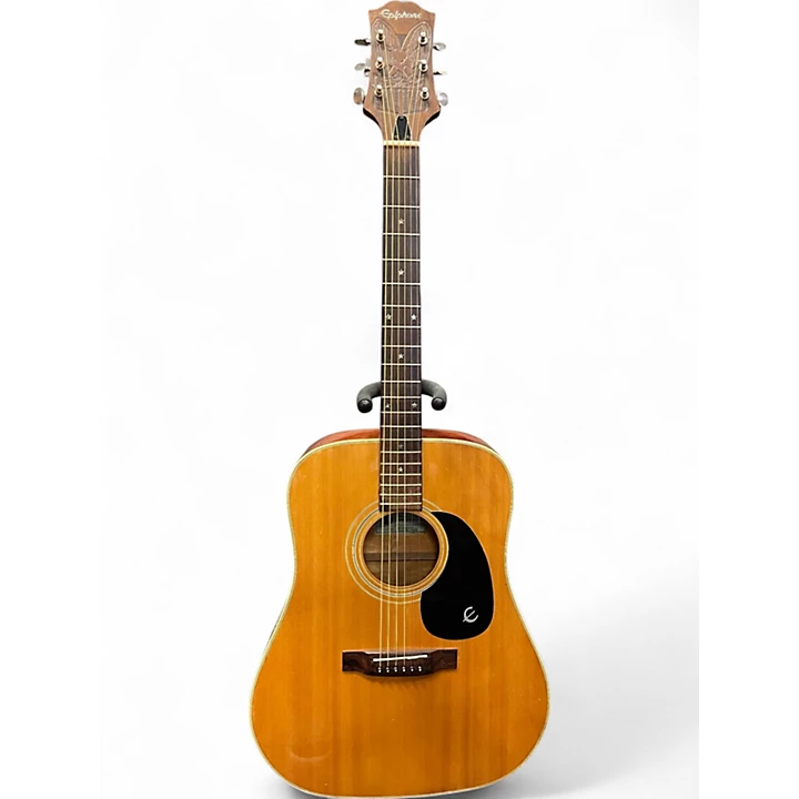 Vintage 1976 Epiphone FT 200 Bicentennial Natural Acoustic Guitar